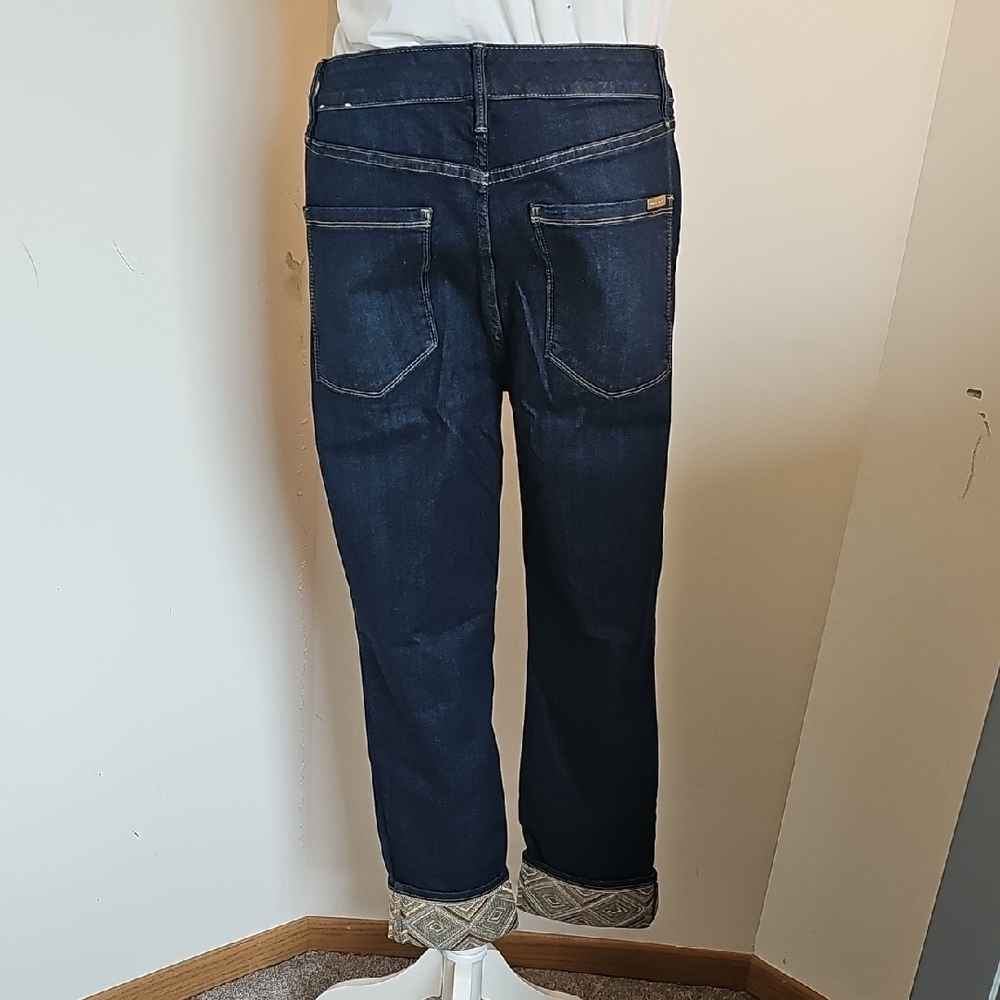White House Black Market Dark Blue Slim Crop Jeans - Picture 4 of 7